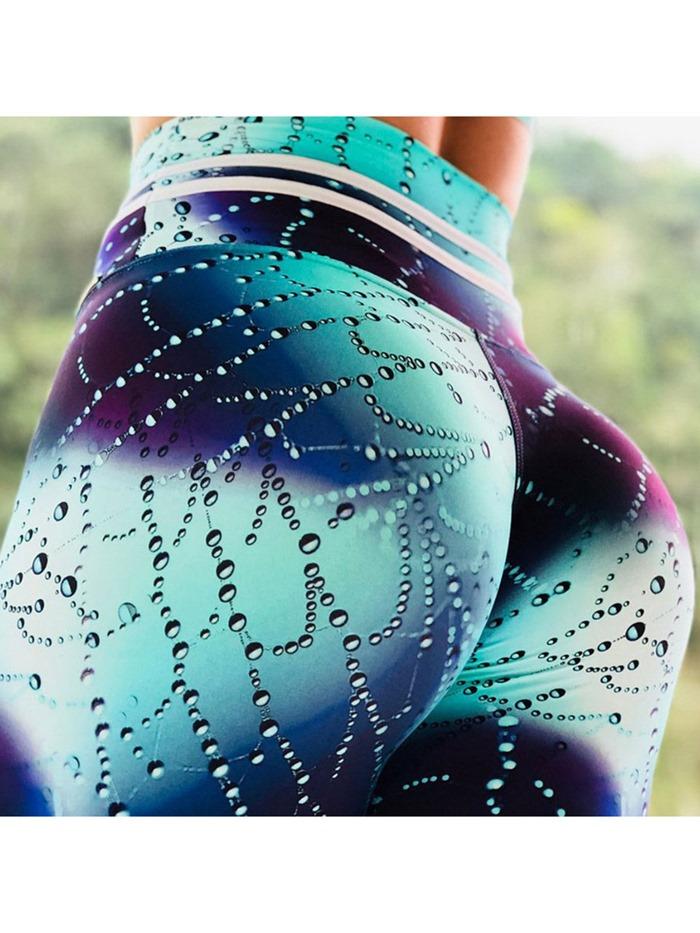 Ericdress Print High Waisted Push Up Gym Sport Leggings img 1