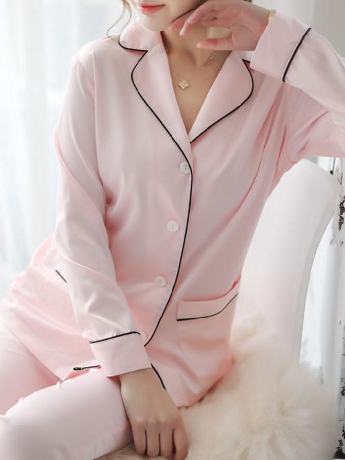 Ericdress Polyester Casual Long Sleeve Pajama Suit img 1